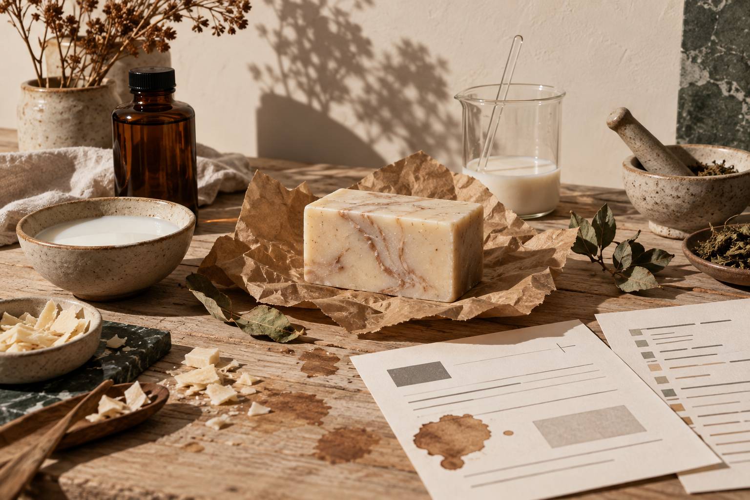Illustration éditoriale du sujet : Berthe Guilhem : les savons au lait de chèvre au crible